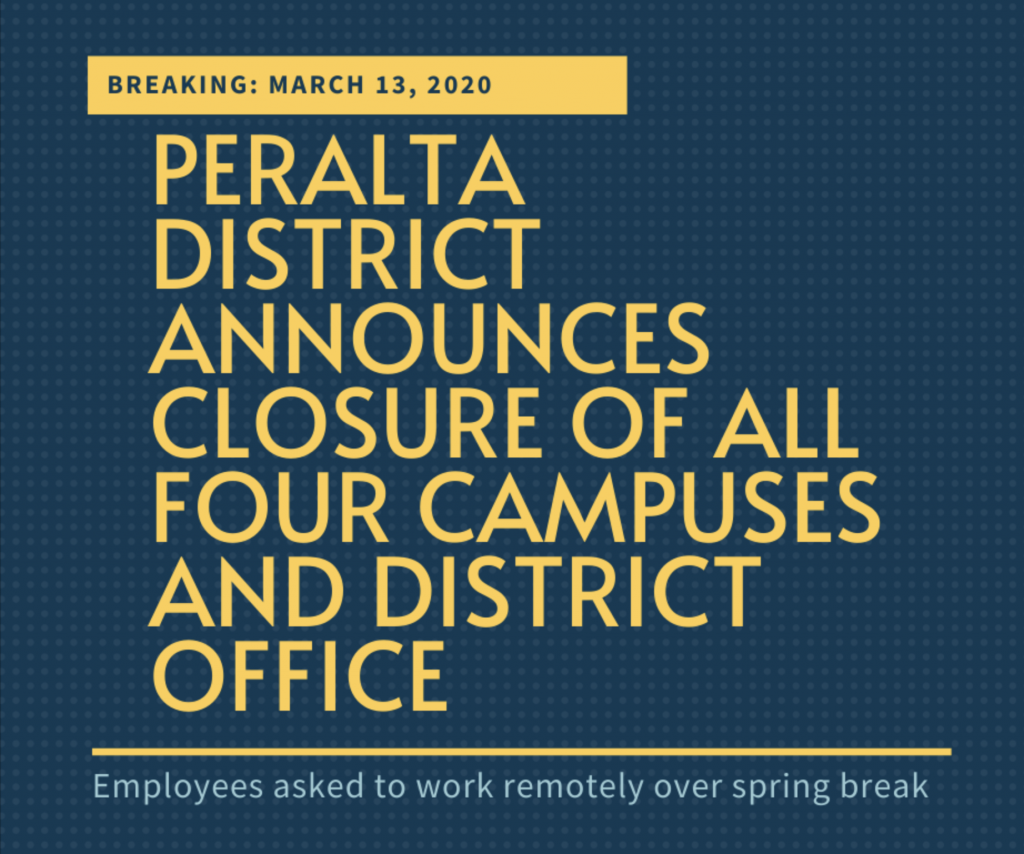 BREAKING: Peralta District announces closure of all four campuses and district office