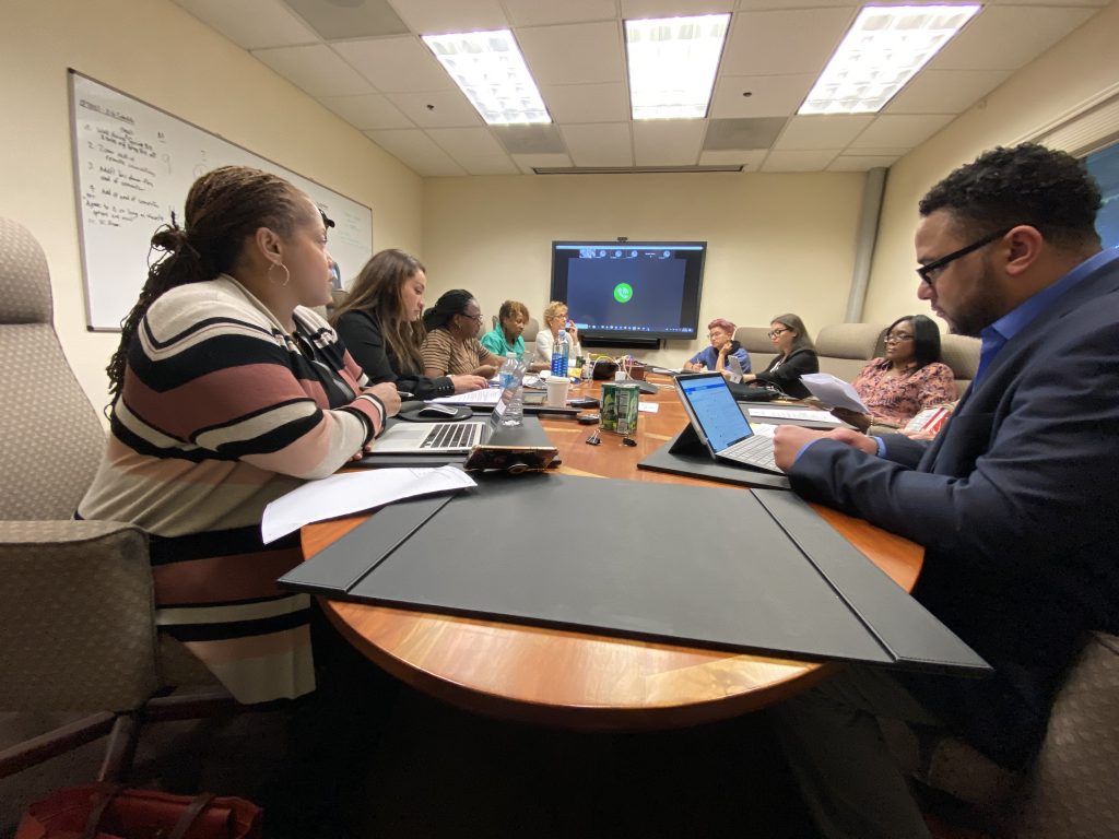 District leaders meet with trustees via phone for an emergency meeting to change the academic calendar. (Photo by Ryan Barba/The Citizen)