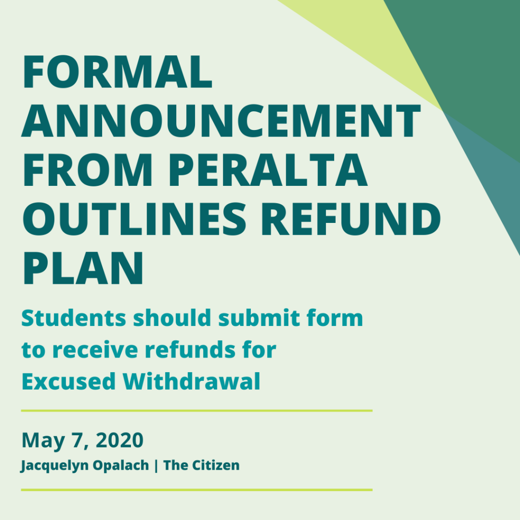 Formal announcement from Peralta outlines refund plan