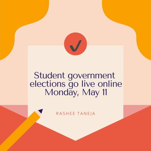 Student government elections go live online Monday, May 11