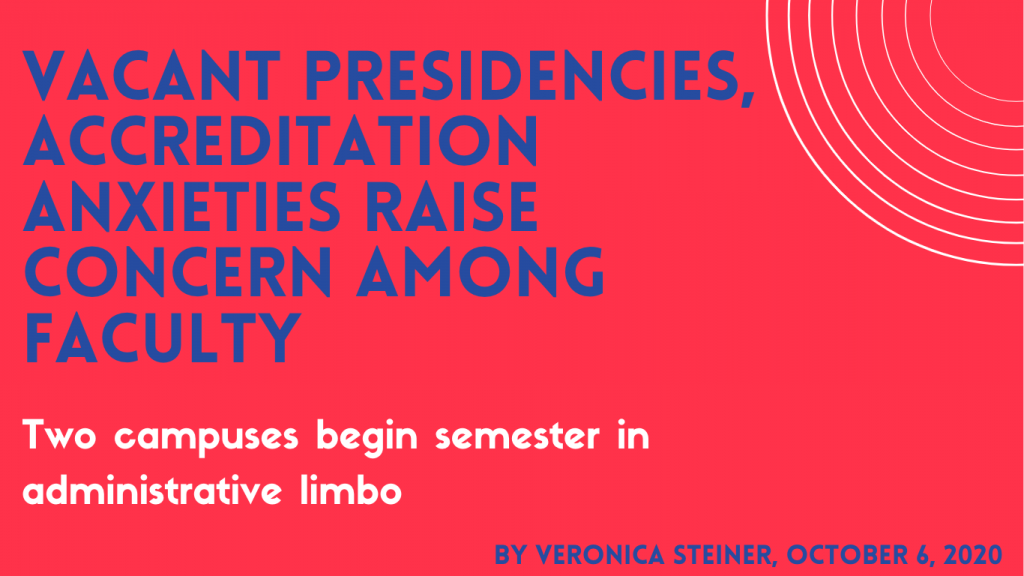 Vacant presidencies, accreditation anxieties raise concern among faculty