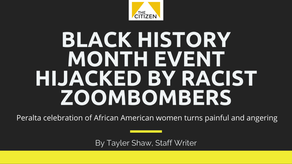 Peralta Black History Month event hijacked by racist Zoombombers 