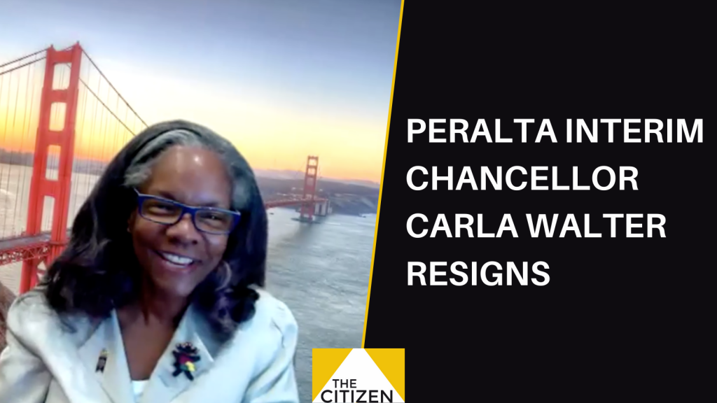Dr. Carla Walter, Interim Chancellor of the Peralta Community College District (PCCD), unexpectedly resigned her position today citing “personal reasons” and listing her accomplishments over the past 8 months. The resignation will take effect April 15. (Photo courtesy of PCCDs YouTube channel.)