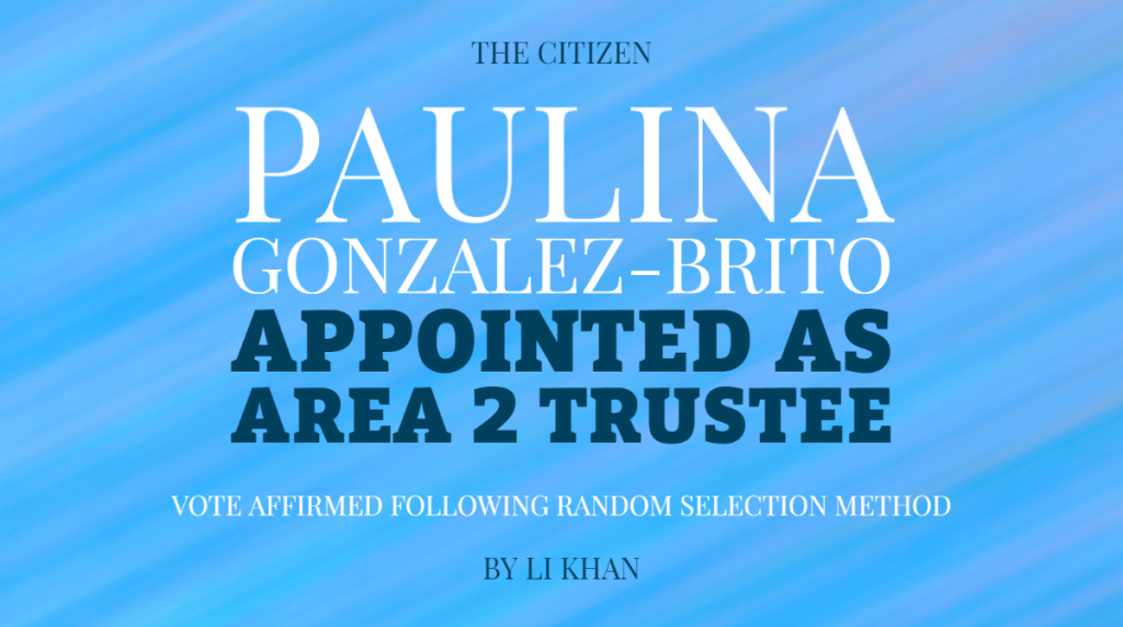 Paulina Gonzalez-Brito appointed as Area 2 Trustee