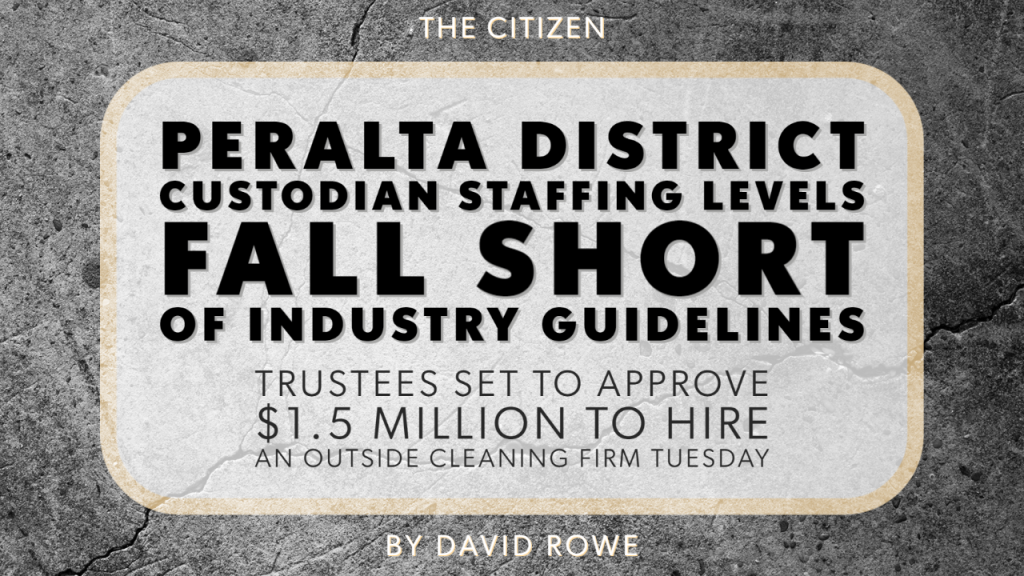 Peralta District custodian staffing levels fall short of industry guidelines
