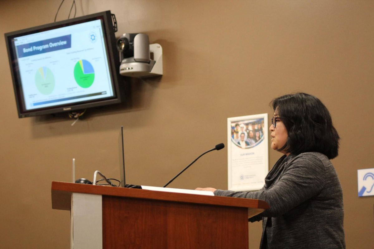 Sharon Serrano overviews Peralta's $945 million bond program, which funds many much-needed repairs and facilities upgrades across the district.