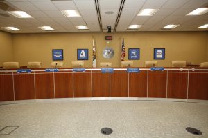 The Peralta boardroom. Photo was taken before current Board President Paulina Gonzalez-Brito stepped onto the board. (Photo: Peralta Colleges SmugMug)