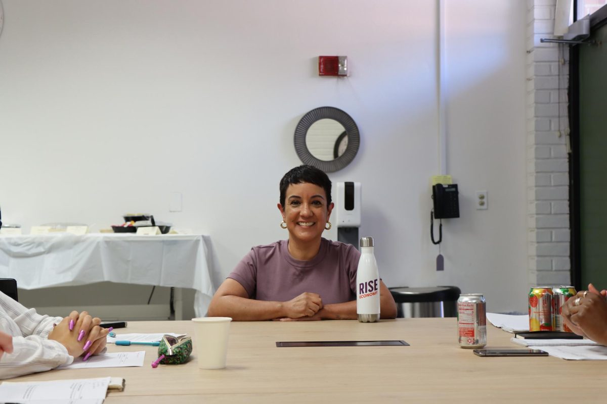 Incumbent Area 2 Trustee Paulina Gonzalez-Brito, pictured here in The Citizen's newsroom, has what it takes to stay on the Peralta board for another four years.