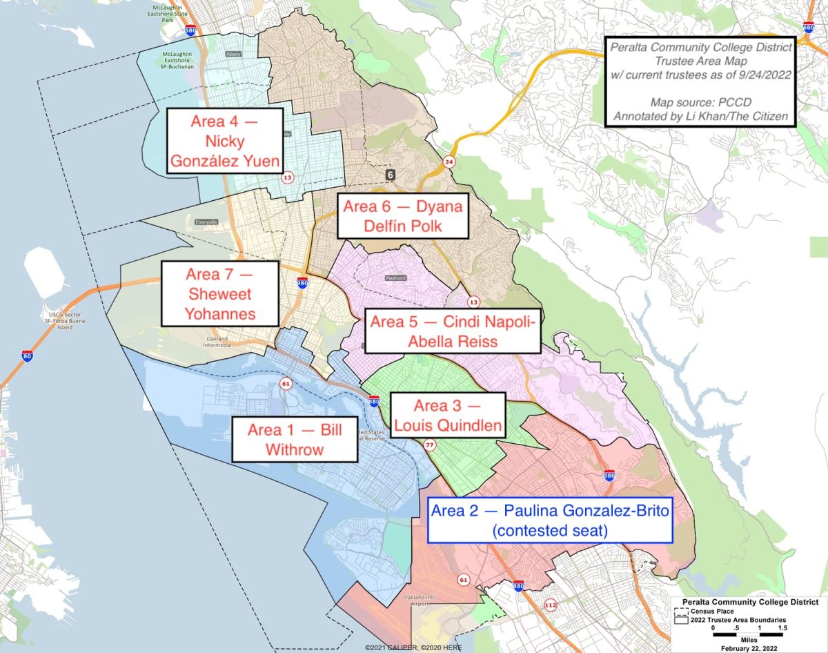 Use these tools to find out who represents you on the Peralta Community College District Board of Trustees.