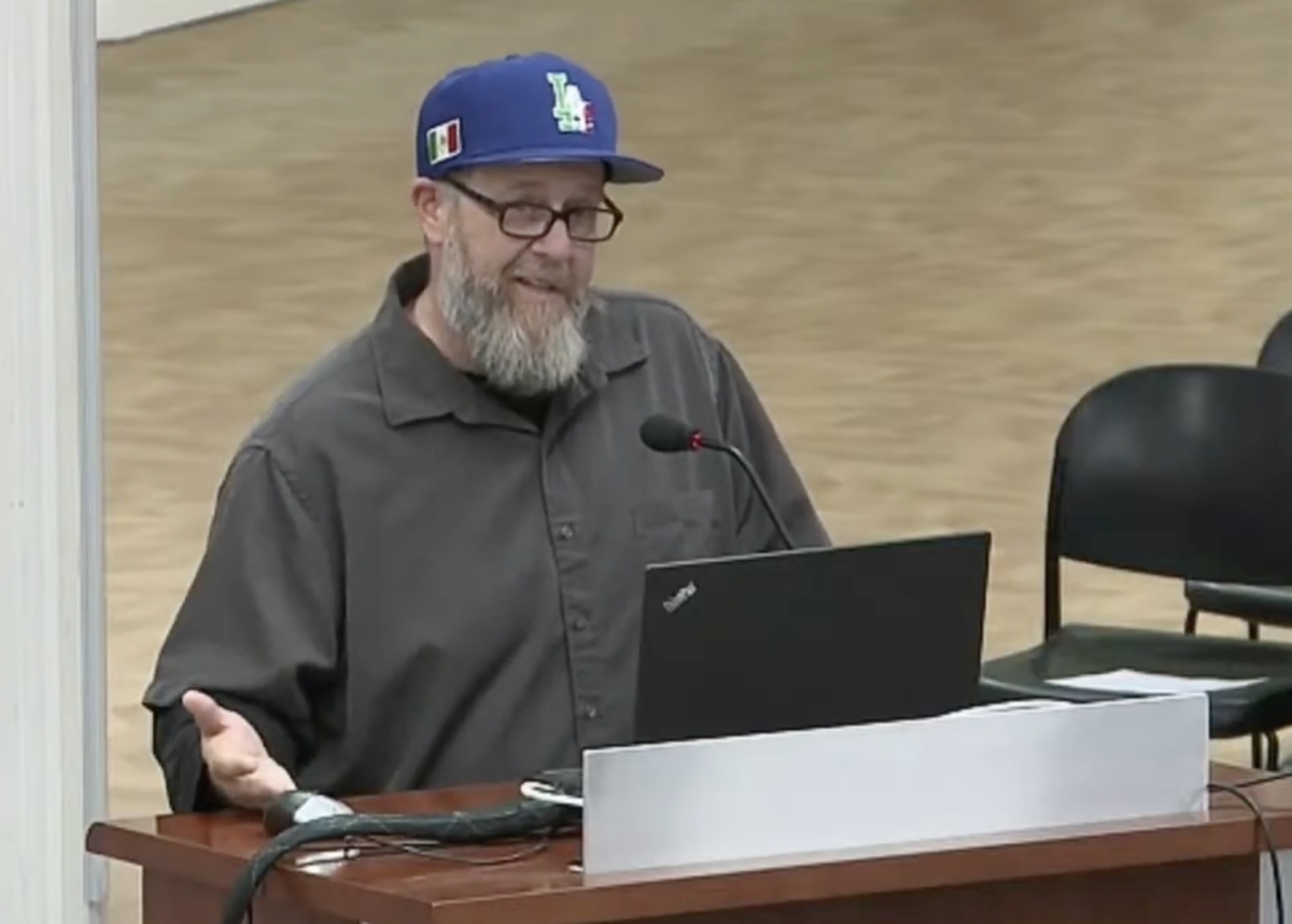 Jeff Sanceri addresses the Peralta Board of Trustees during the public comment portion of their Oct. 14 meeting. (via PCCD TV)