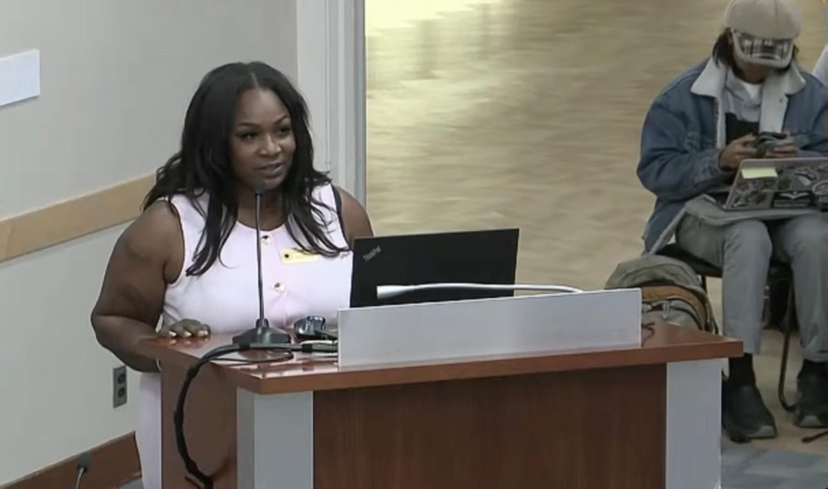 President of Associated Students of Merritt College during student government reports at the Peralta Community College District Board of Trustees meeting at the district office in Oakland, CA on April 14, 2026. (screenshot taken form board meeting video)