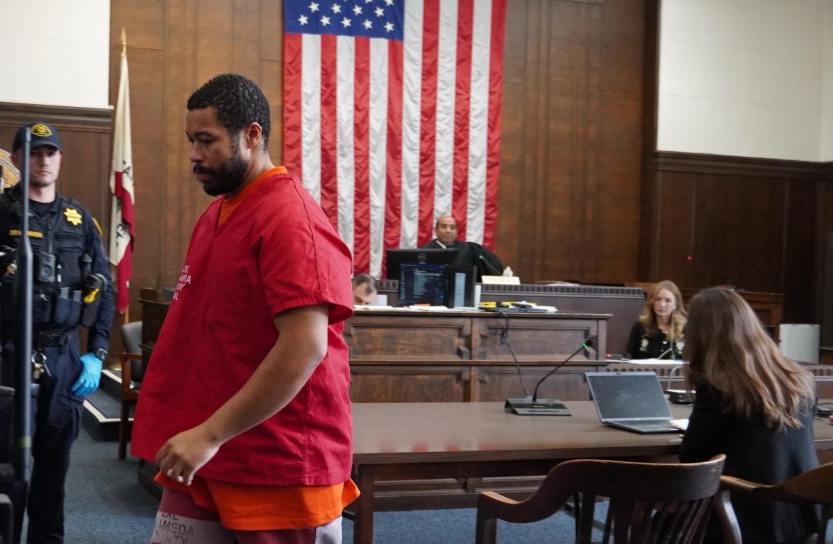 Cedric Irving, Jr. leaves his commitment hearing at the René C. Davidson Courthouse on Friday, May 8, 2026 in Oakland, CA.
